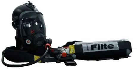 Conjunto Autonomo de Ar Comprimido Pressão Positiva Scott Safety Flite Cov 3M com Cilindro de 10 Minutos HB004594170 CA 41353