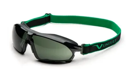 Óculos de Proteção Univet 625  Lente Verde Solar G15 Alta Proteção UV Com Elástico Vedado Antiembaçante Vangard Plus CA 44444