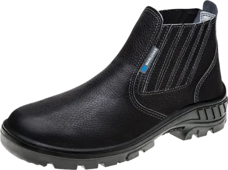Bota de Segurança Marluvas 95B19-GI-BP Biqueira Plástica em Couro Fechamento Elástico CA 41422