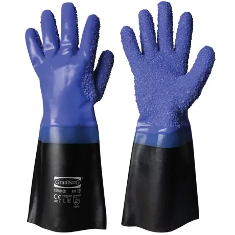 Luva de Segurança Granberg 8400 Hexpro Pvc de Alta Durabilidade Granulada e Alta Proteção Química CA 47903
