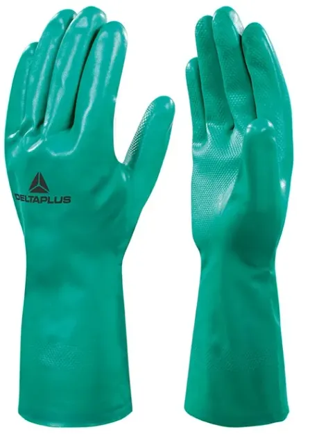 Luva de Borracha Nitrílica Delta Plus WPSVE801VE Com Forro 33 cm Alta Qualidade CA 36284