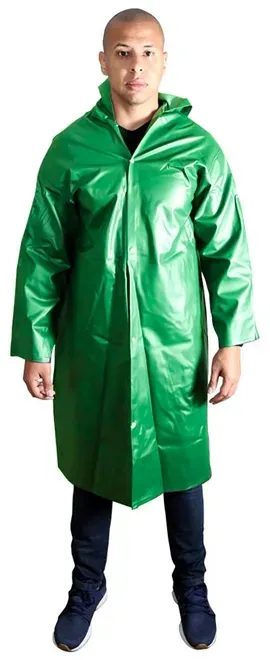 Capa de Chuva em PVC Forrado Policap Vinilseg Verde Linha Top Mais Reforçada CA 33304