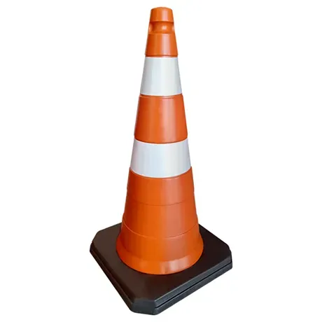 Cone de Sinalização Refletivo 75 CM Plastcor PL 4060 Completo Laranja e Branco