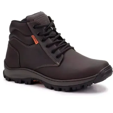 Bota de Segurança Gogowear Force 100% Couro Marrom Café Solado Emborrachado CA 43770