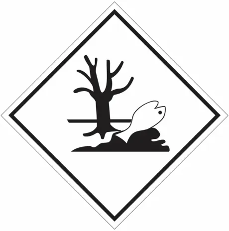 Placa de Risco Simbologia Para o Transporte e Armazenamento de Materiais Plastcor Meio Ambiente 30 x 30cm