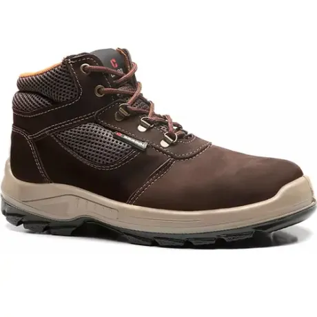 Bota de Segurança Denver Pro Bracol 4031DENN4400LL Marrom Café Em Vaqueta Nobuck Bico de Pvc CA 40872