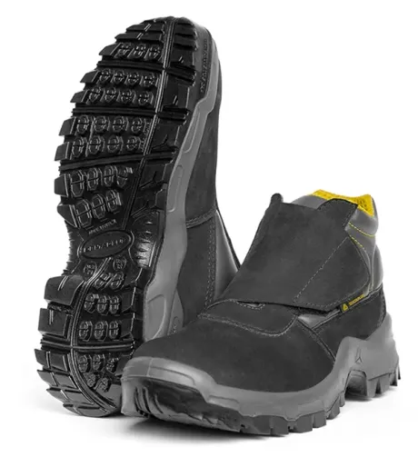 Bota de Segurança Delta Plus Vitória OB SRA Couro Nobuck e Velcro Bico de PVC CA 35437