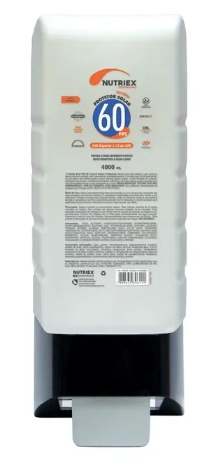 Protetor Solar Profissional Nutriex Fator 60 4 Litros Refil