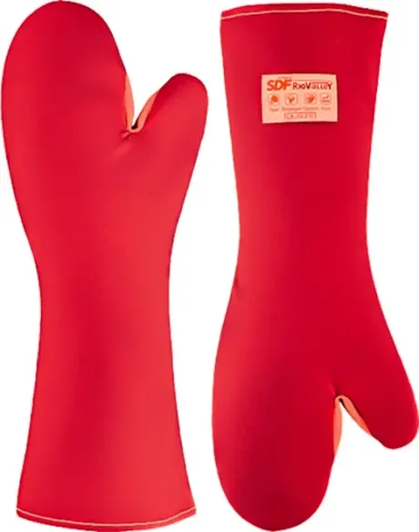 Luva de Proteção Térmica Mão de Gato Vermelha Até 350º Rio Valley Radiant Heat  45 CM CA 28688