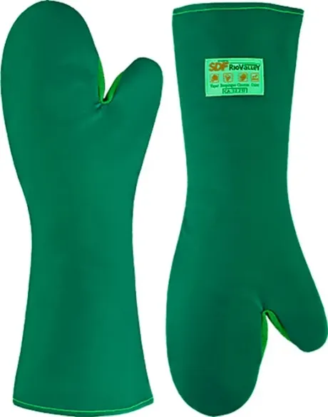 Luva de Proteção Térmica Mão de Gato Verde Até 350º Rio Valley Radiant Heat  45 CM CA 28688