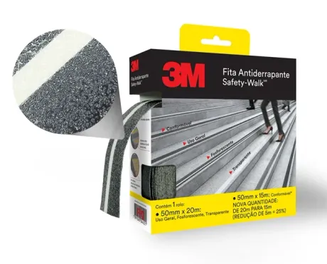 Fita Autoadesiva Antiderrapante 3M Safety Walk Fosforescente 50MM x 20M HB004521850