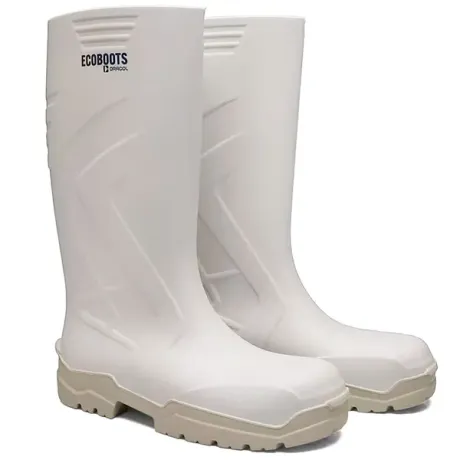 Bota de Segurança em PU Ecoboots 91BPUL100 Polytech Branca e Gelo Com Bico Composite CA 34233