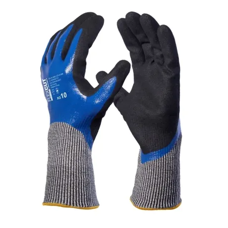 Luva FlexCut Total Punho Longo Danny Para Corte e Impermeável a Óleo e Graxa CA 41948 DA-45500L