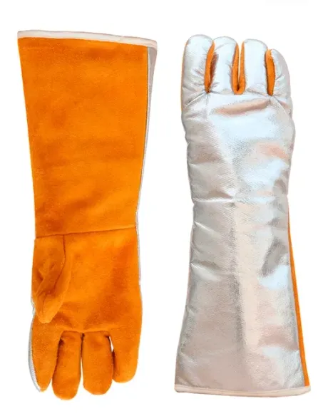 Luva de Proteção Thermfire Carbono Benetherm Alta Proteção Térmica 1000º Aluminizada Solda e Fundição CA 44892