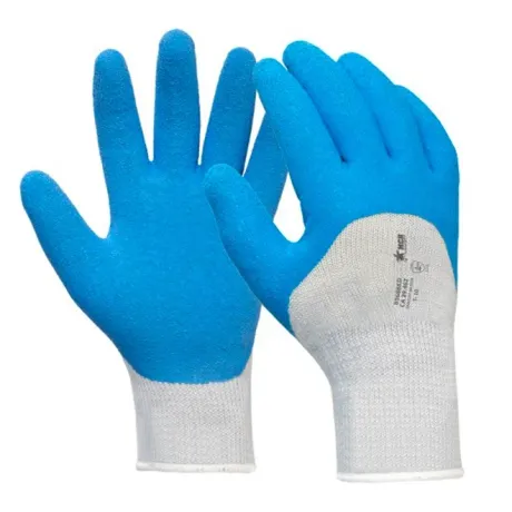 Luva de Segurança MCR Safety NXG Azul em Algodão Com Látex Para Serviços Gerais CA 29462