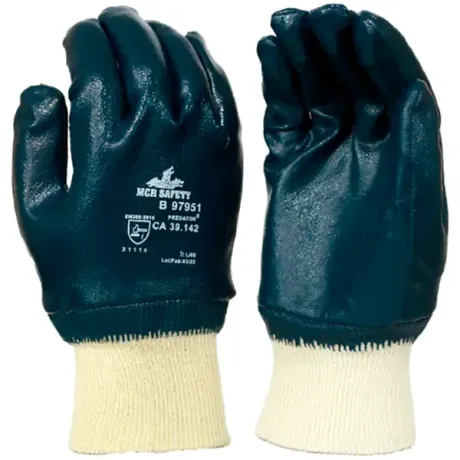Luva de Proteção MCR Safety B97951 em Algodão com Revestimento Nitrílico Ideal para Alimentos CA 39142
