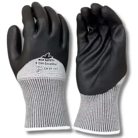 Luva de Segurança Com Alta Resistência ao Corte Teste TDM Nível E e Abrasão MCR Safety Excalibur 3/4 Cut 5 CA 41111
