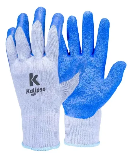 Luva de Segurança Eco Flex  Kalipso em Algodão Com Látex Para Serviços Gerais CA 38961