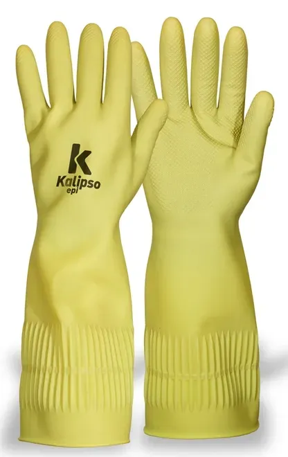 Luva de Segurança Maiorca Kalipso em Latex Natural Punho Longo com Virola CA 45045