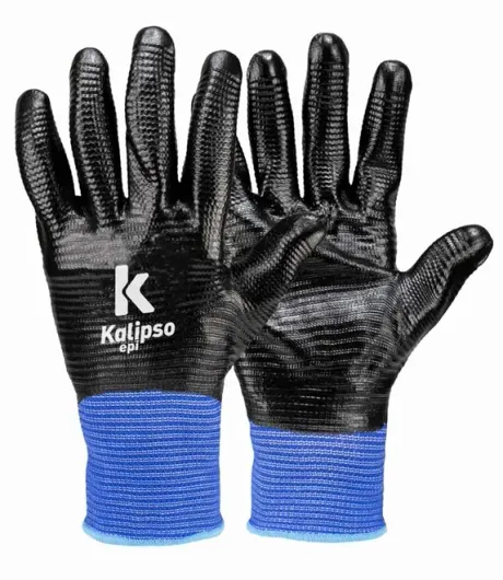 Luva de Segurança NBR Wave Pro Kalipso com Palma e Dorso em Banho Nitrílico CA 44041