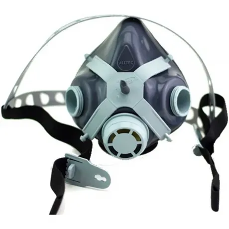 Máscara Contra Gases 1/4 Facial Alltec 2002 para 2 Filtros CA 33596