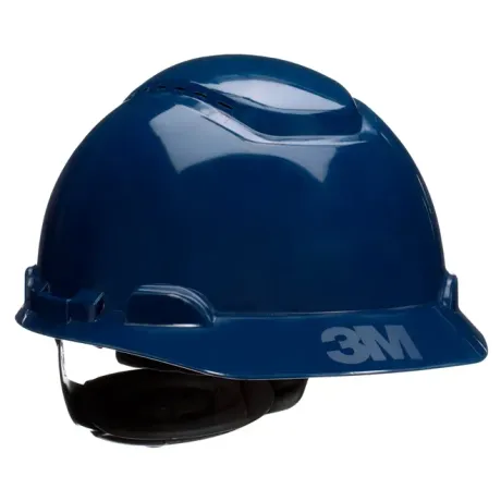 Capacete de Segurança 3M H-710 Secure Fit Azul Escuro Ventilado Com Suspensão de Catraca e Sensor UV HB004732507 CA 29637