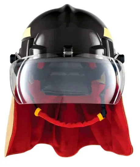 Capacete Para Bombeiro Hércules HF09204LOR Preto Combate a Incêndios CA 35173