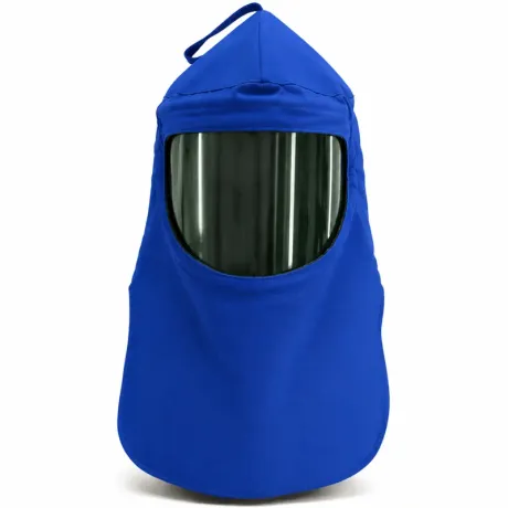 Capuz para Arco Elétrico Leal Tipo Carrasco Risco 4 Azul Royal com Visor Verde CA 49406