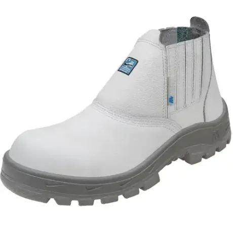 Bota de Segurança em Elástico Branca Marluvas 50B19-A Com Bico de Aço CA 42672