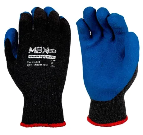 Luva de Segurança Rubberix Eco MBX Medix Palma em Borracha Natural Corrugado Proteção Contra Riscos Mecânicos Resistente à Corte e Perfuração CA 48828