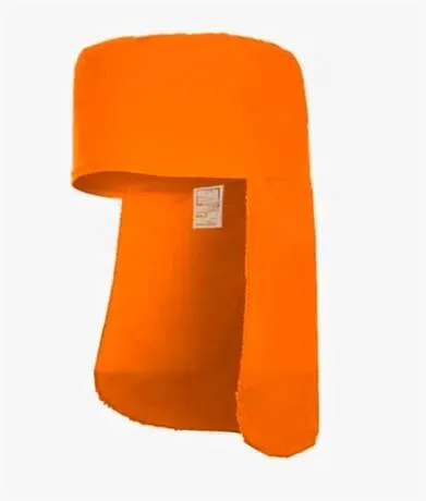 Touca Árabe Soldador em Brim Sem Aba Brascamp Cor Laranja com Velcro CA 49731