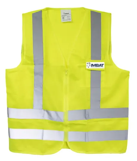 Colete Refletivo Imbat Amerelo Fluorescente Com 1 Bolso Modelo CR-A1 - 100% Poliéster