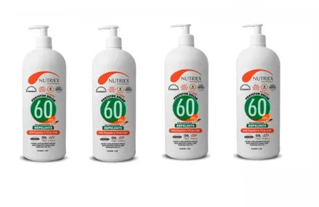 Protetor Solar Profissional Nutriex Fator 60 Com Repelente Embalagem 1 Litro - Atacado Com 4 Unidades