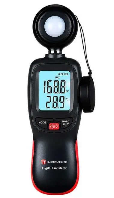 Luximetro Digital 200000 Instrutemp ITLD400B Com Bluetooth e Led