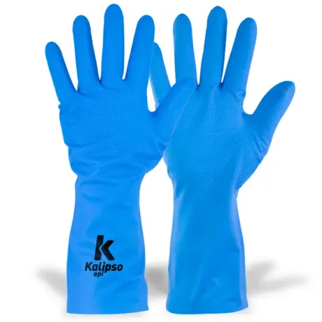 Luva De Proteção Nitrílica Kalipso KA-03 Cor Azul Sem Forro Interno Modelo 50-008 CA 50695