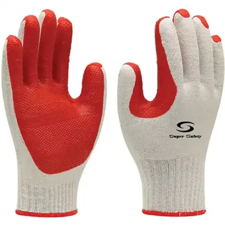 Luva de Segurança Rubber SS Super Safety com Látex Corrugado na Palma Alta Resistência à Abrasão CA 34370