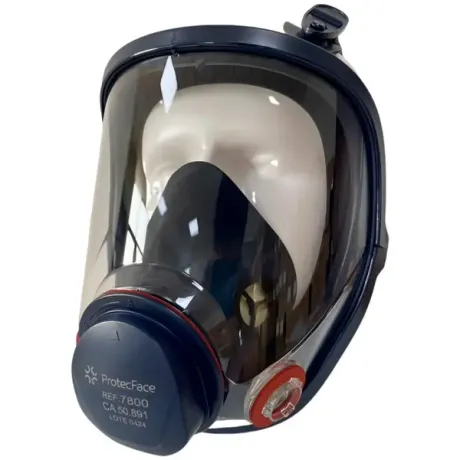 Respirador Facial Inteiro Protec Face7800 Antiembaçante Em silicone Conforto e Ótima Vedação CA 50891