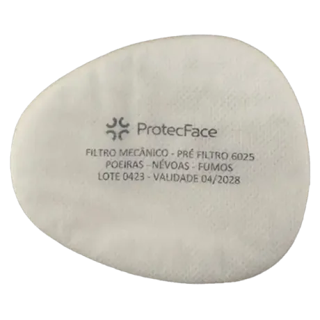 Filtro Mecanico P2 Modelo 6025 Protec Face Para Máscaras Semi Facial 7600 e Facial Inteira 780 - Vendido Por Unidade