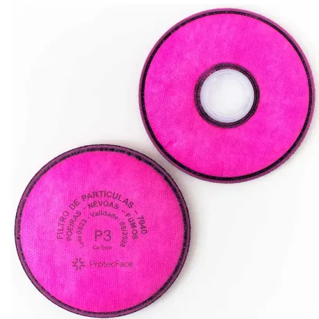 Filtro Mecânico Combinado P3 + VO Protec Face Carvão Ativado Compatéivel Com as Máscaras 7600 E 7800 - PAR
