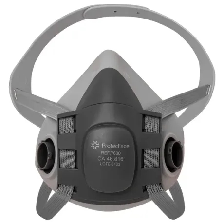 Respirador Semi Facial 7600 Protec Face Para 2 Filtros Tamanhos M e G - CA 48816