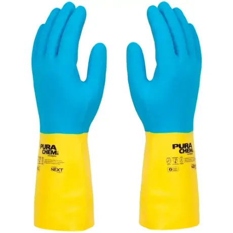 Luva Next Safety Purachem Látex Neoprene 10.700 Ideal Contra Agentes Químicos CA 51173