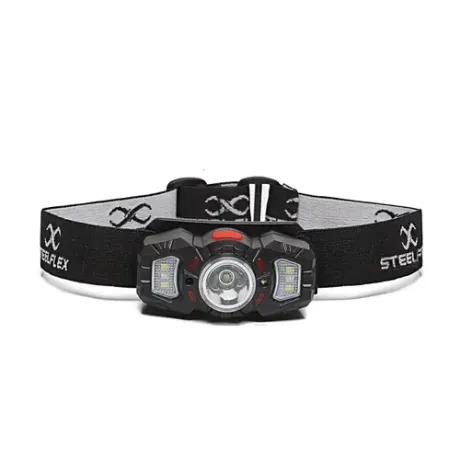 Lanterna Para Capacete Steelflex Steellight 1204 STF-CPTA44617 Com 2 Leds Branco e Vermelho e