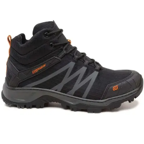 Bota de Segurança Gogowear Walkehig.A Preta e Cinza Com Bico Pvc CA 43770