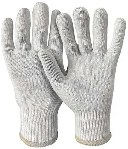 Luva Tricotada de Algodão Plastcor Sem Pigmento Branca CA 31917