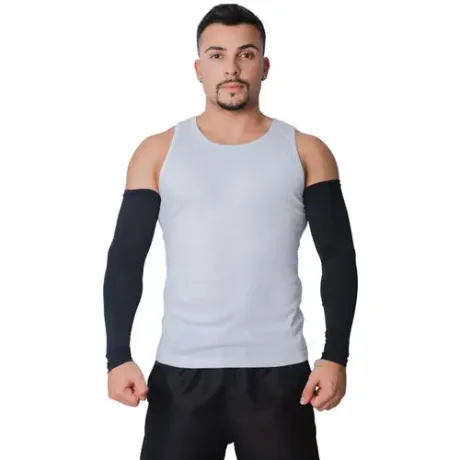 Mangote Para Proteção Solar UV50+ Preto Em Poliéster Ideal Para Atividades ao ar livre