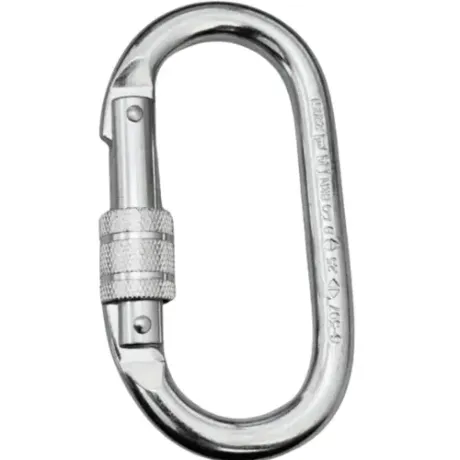 Mosquetão Oval em Aço Ultra Safe 25KN Trava de Rosca Código USR004000
