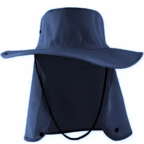 Chapéu Pescador Com Proteção na Nuca Com Proteção Uv Cor Azul Marinho