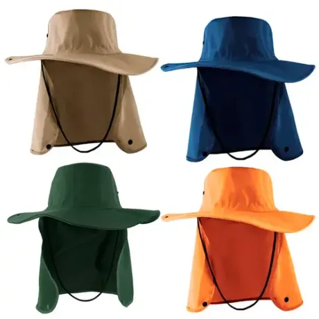 Chapéu Pescador Tipo Australiano Com Aba na Nuca Proteção UV - Diversas Cores