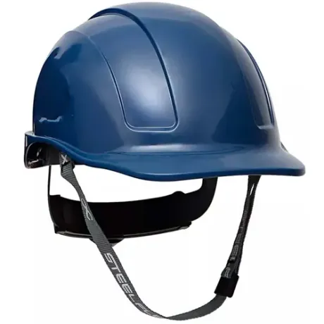 Capacete Steelflex Turtle Azul Marinho CPCT10221 com Aba Frontal, Suspensão, Catraca e Jugular Ca35983