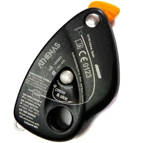 Descensor Auto blocante Antipânico  Ero Athenas At 402 Para Corda 10 a 12mm  Carga de Trabalho Até 180kg